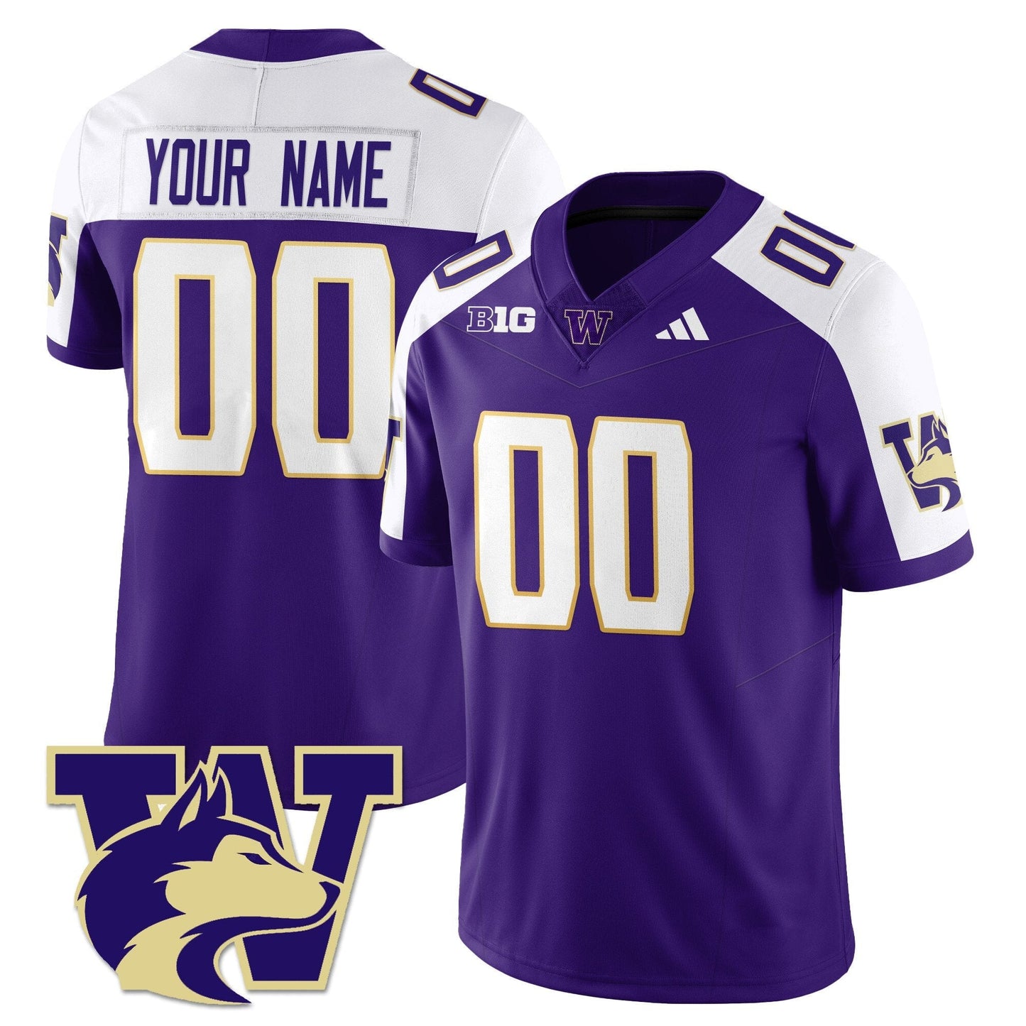Washington Husky Football 2025 Vapor Limited Custom Jersey - All Stitched