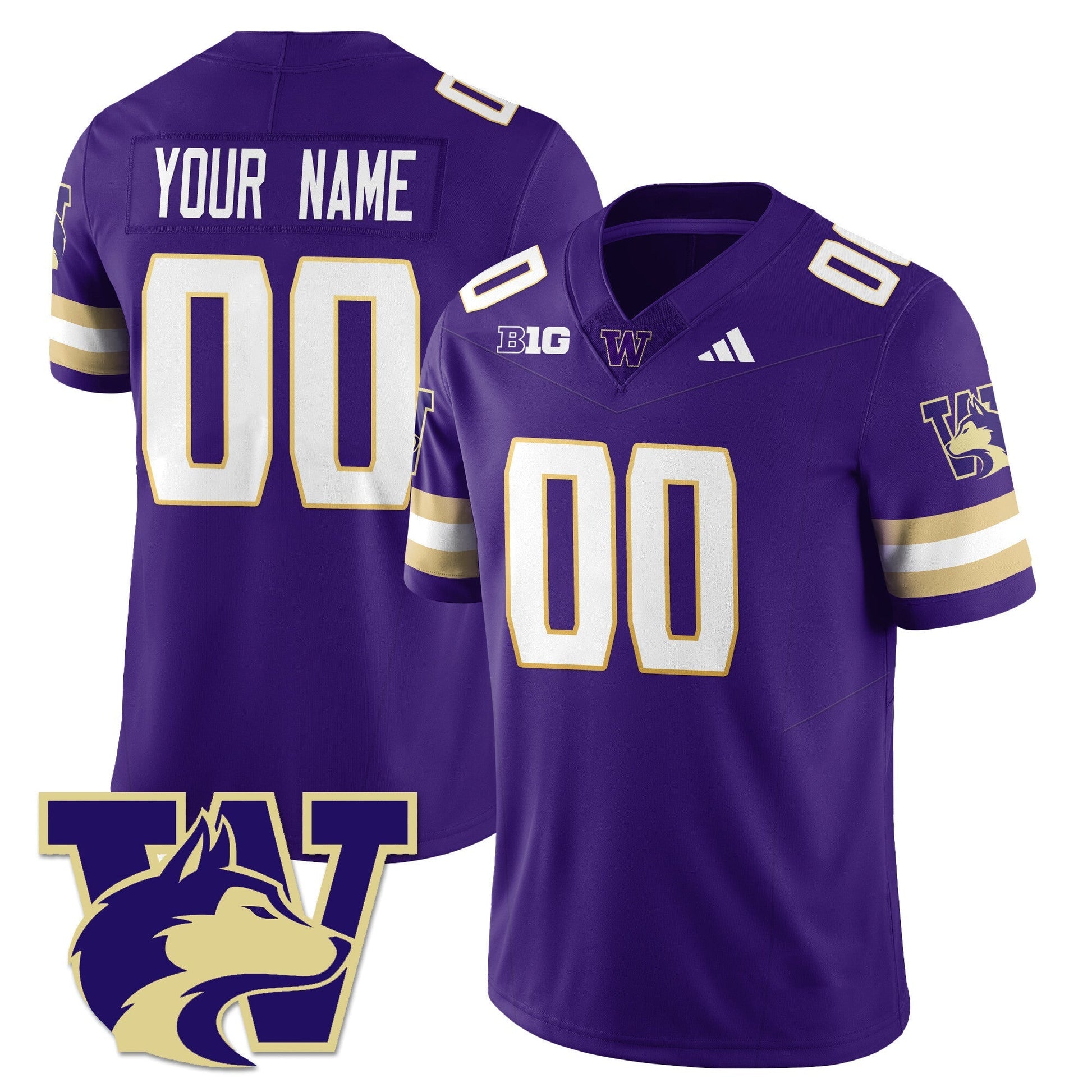 Washington Husky Football 2025 Vapor Limited Custom Jersey - All Stitched
