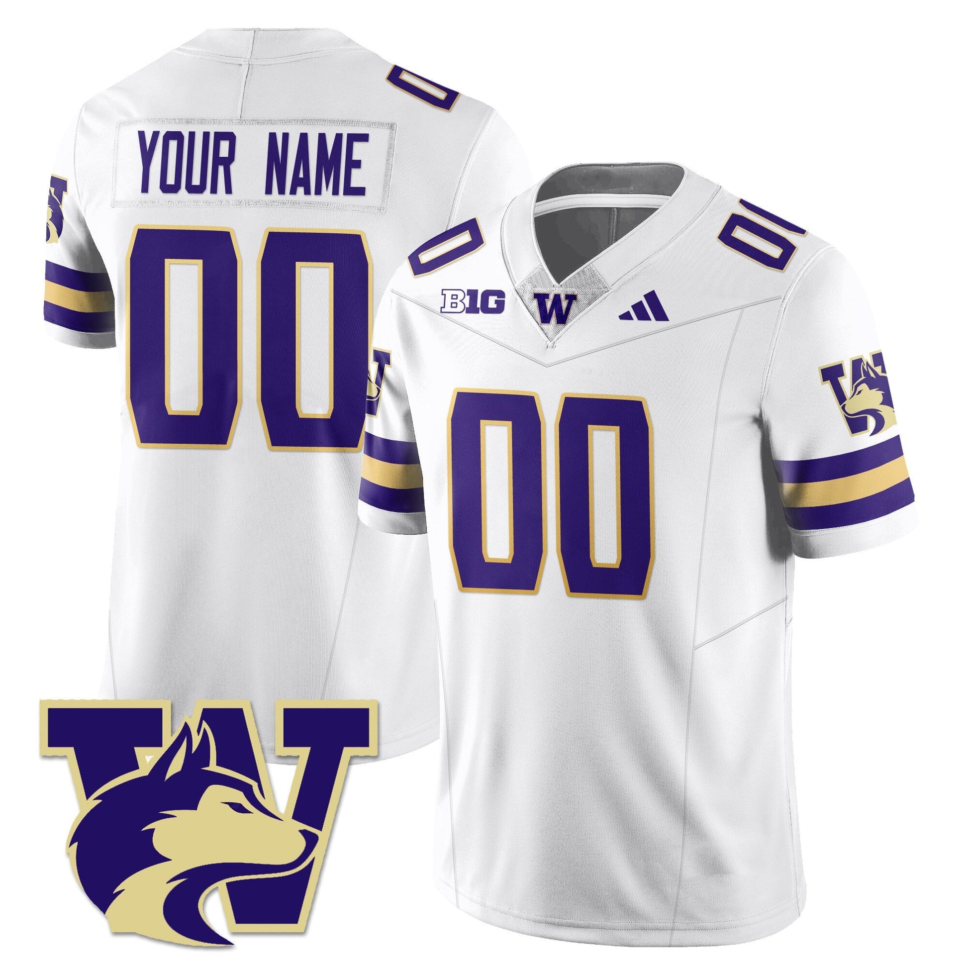 Washington Husky Football 2025 Vapor Limited Custom Jersey - All Stitched
