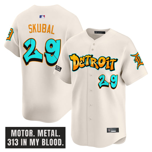Men's Detroit Tigers 'Graffiti Motor City Edition' Vapor Premier Limited Jersey - All Stitched