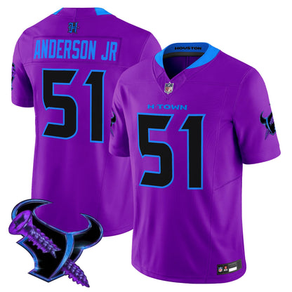 Men's Houston Texans 2025 DJ Screw Vapor Limited Jersey - All Stitched