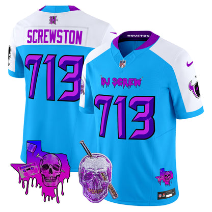 Men's Houston Texans DJ Screw Vapor Limited Jersey - All Stitched