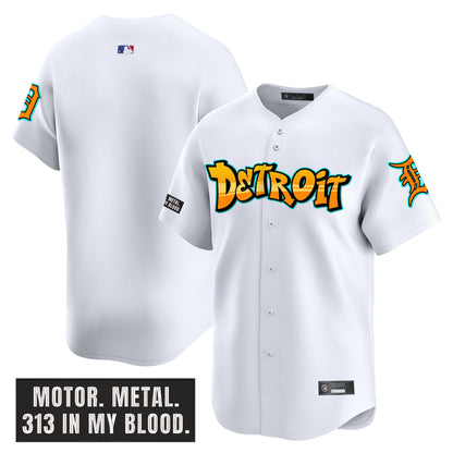 Men's Detroit Tigers 'Graffiti Motor City Edition' Vapor Premier Limited Jersey - All Stitched