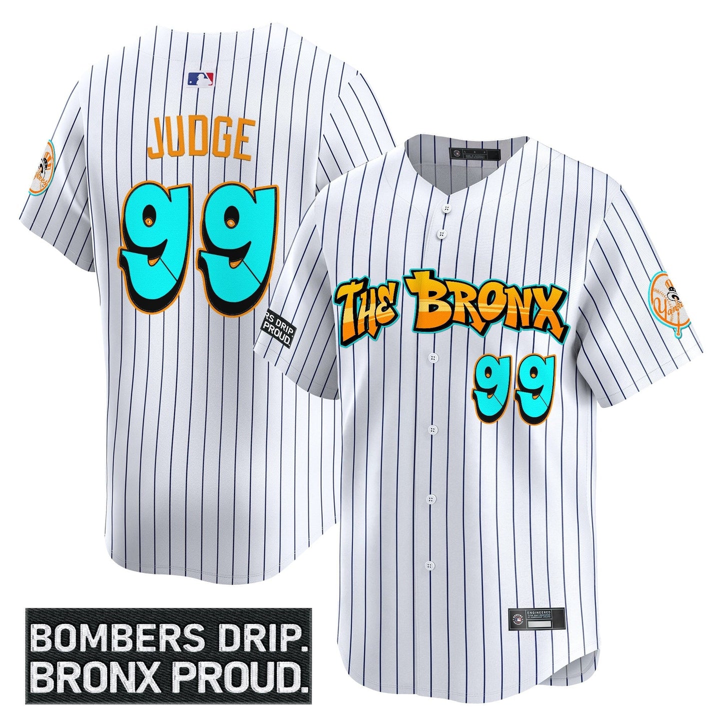 Men's Yankees 'Graffiti Bronx Bombers Edition' Vapor Premier Limited Jersey - All Stitched