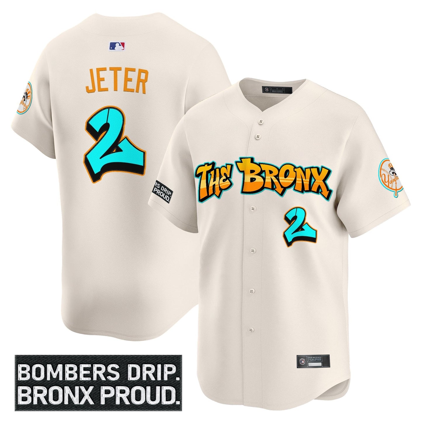 Men's Yankees 'Graffiti Bronx Bombers Edition' Vapor Premier Limited Jersey - All Stitched