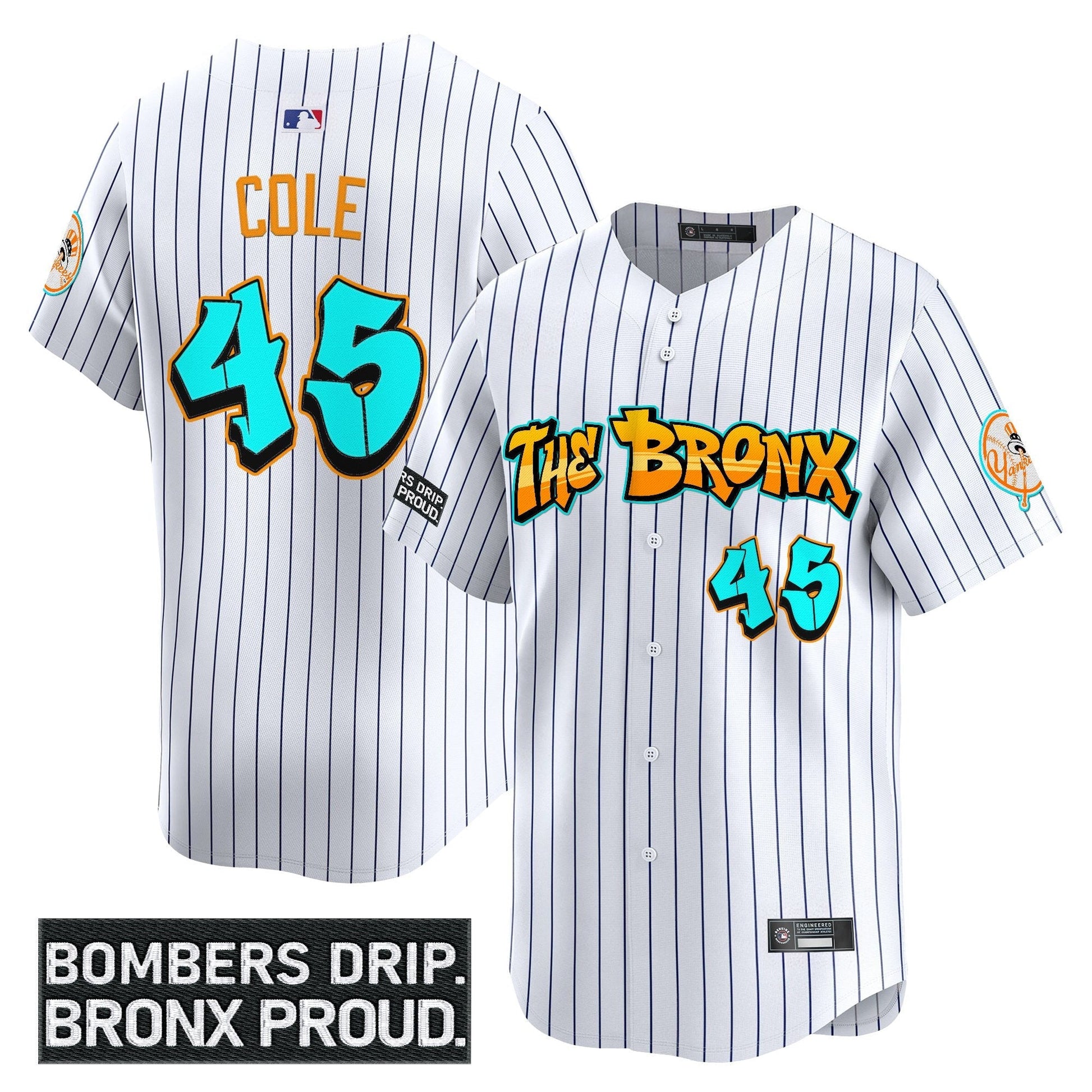Men's Yankees 'Graffiti Bronx Bombers Edition' Vapor Premier Limited Jersey - All Stitched