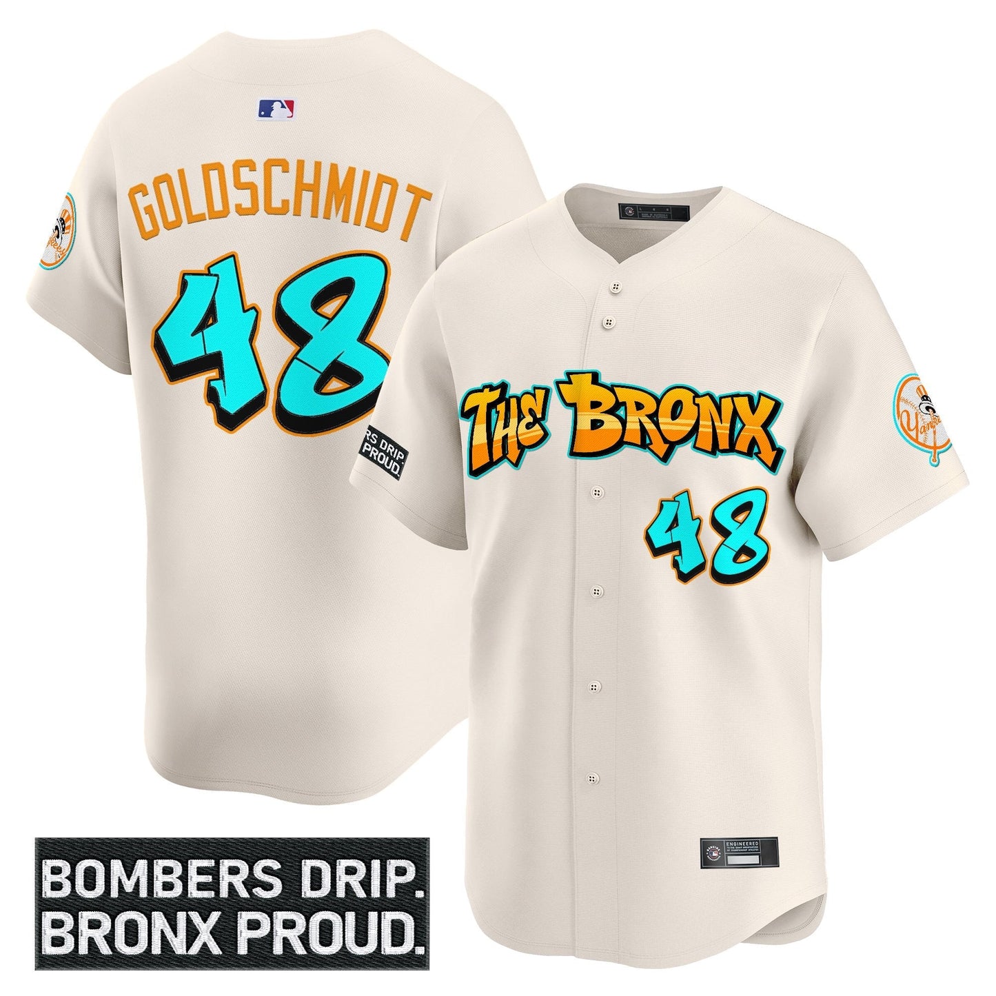 Men's Yankees 'Graffiti Bronx Bombers Edition' Vapor Premier Limited Jersey - All Stitched
