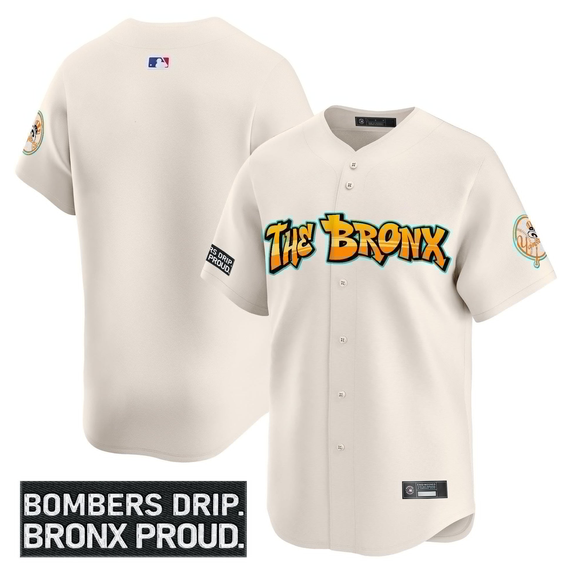 Men's Yankees 'Graffiti Bronx Bombers Edition' Vapor Premier Limited Jersey - All Stitched