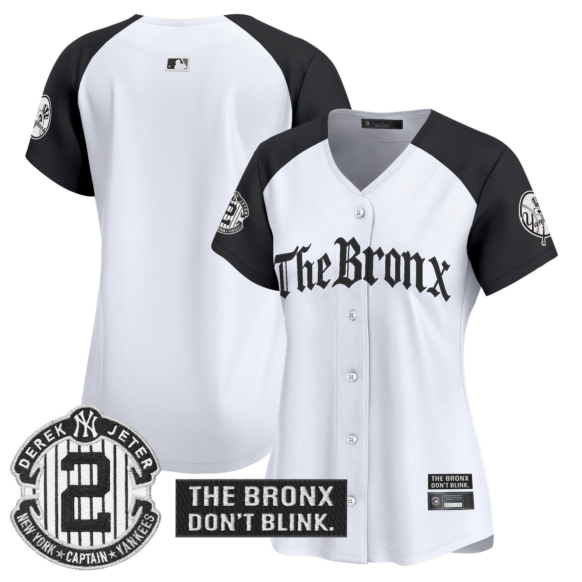 Women's Yankees 'The Bronx - Gothic Ink Drop Edition' Vapor Premier Limited Jersey - All Stitched