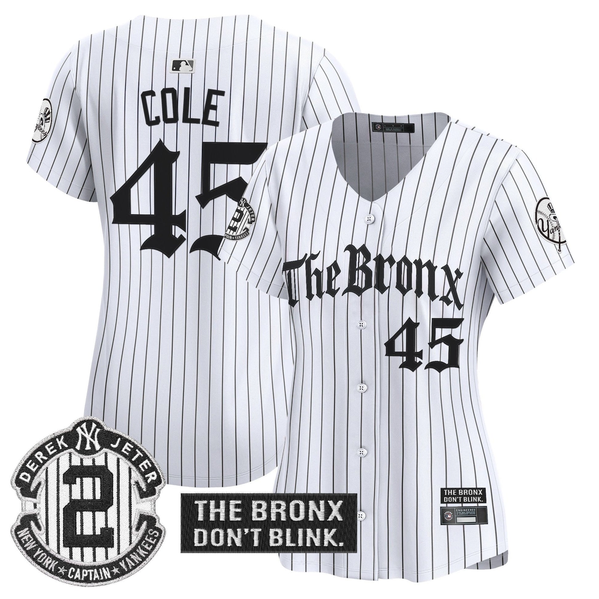 Women's Yankees 'The Bronx - Gothic Ink Drop Edition' Vapor Premier Limited Jersey - All Stitched