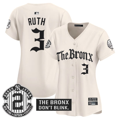 Women's Yankees 'The Bronx - Gothic Ink Drop Edition' Vapor Premier Limited Jersey - All Stitched