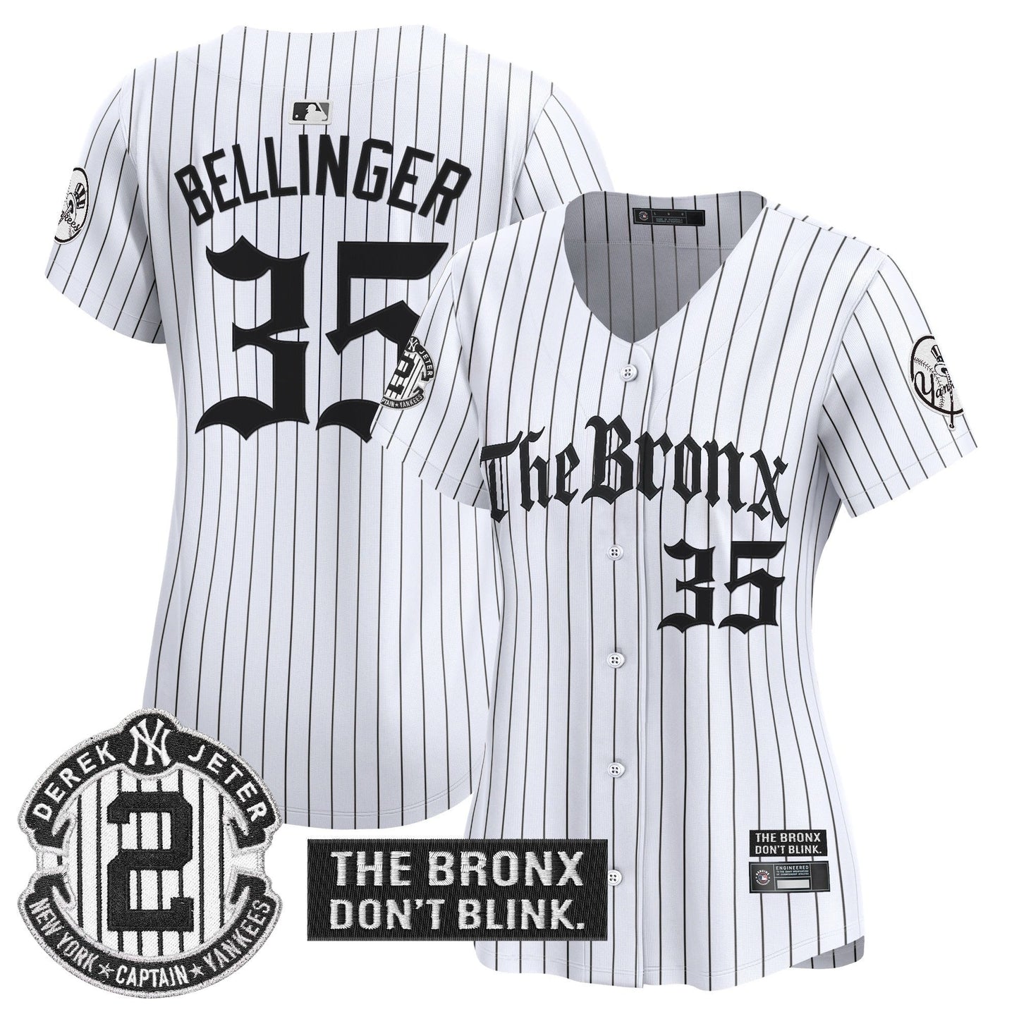 Women's Yankees 'The Bronx - Gothic Ink Drop Edition' Vapor Premier Limited Jersey - All Stitched