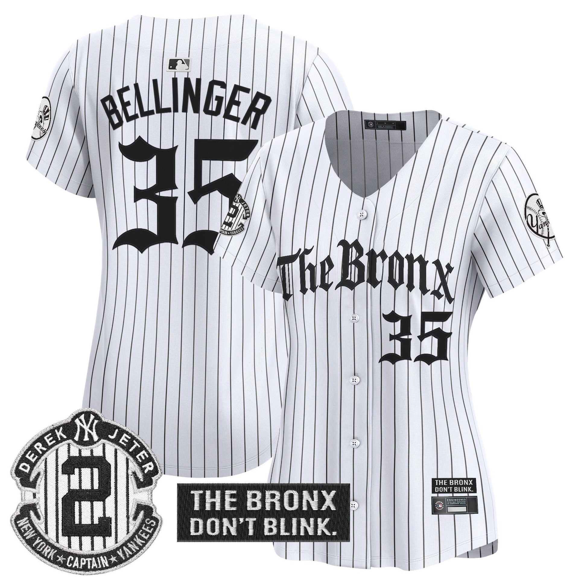 Women's Yankees 'The Bronx - Gothic Ink Drop Edition' Vapor Premier Limited Jersey - All Stitched