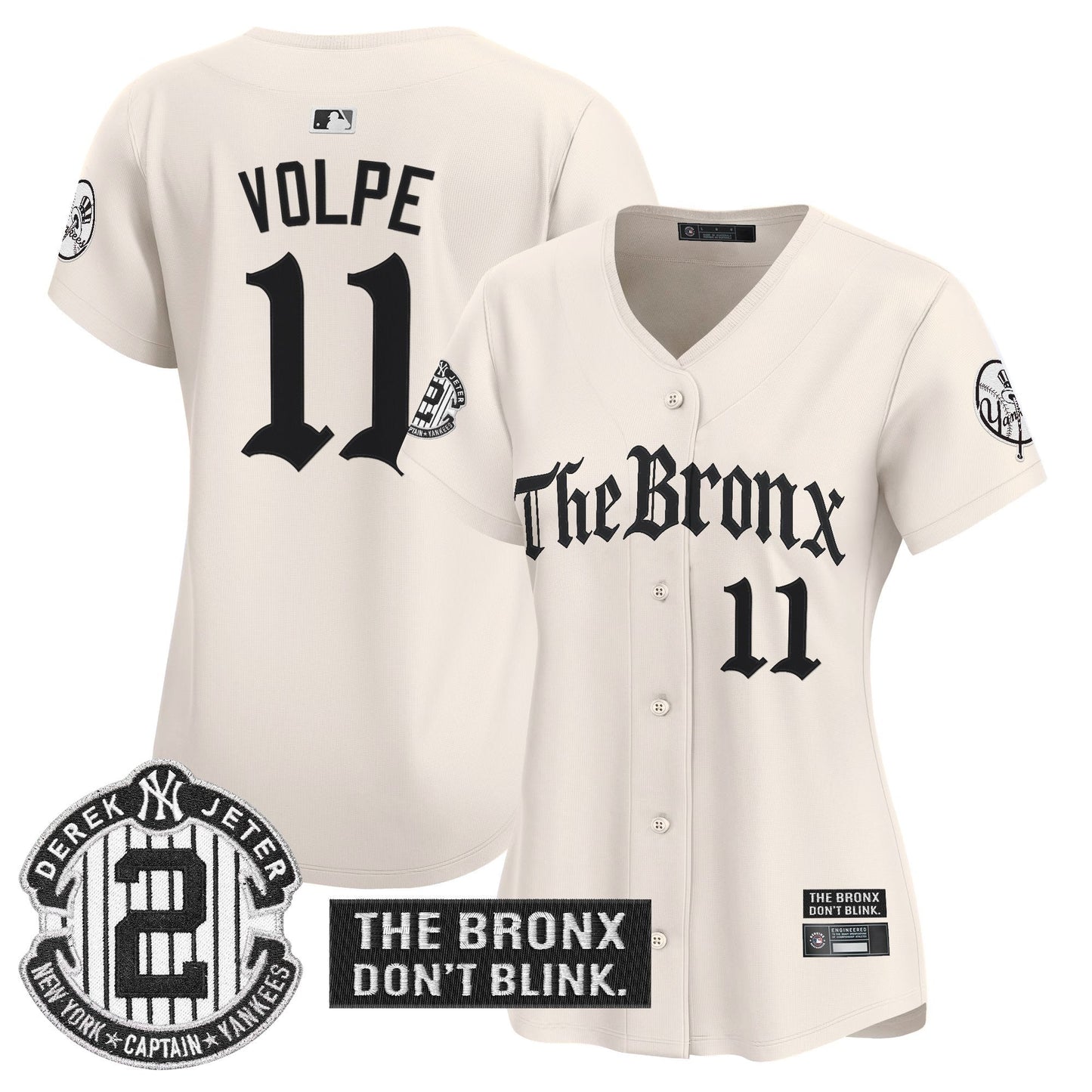 Women's Yankees 'The Bronx - Gothic Ink Drop Edition' Vapor Premier Limited Jersey - All Stitched