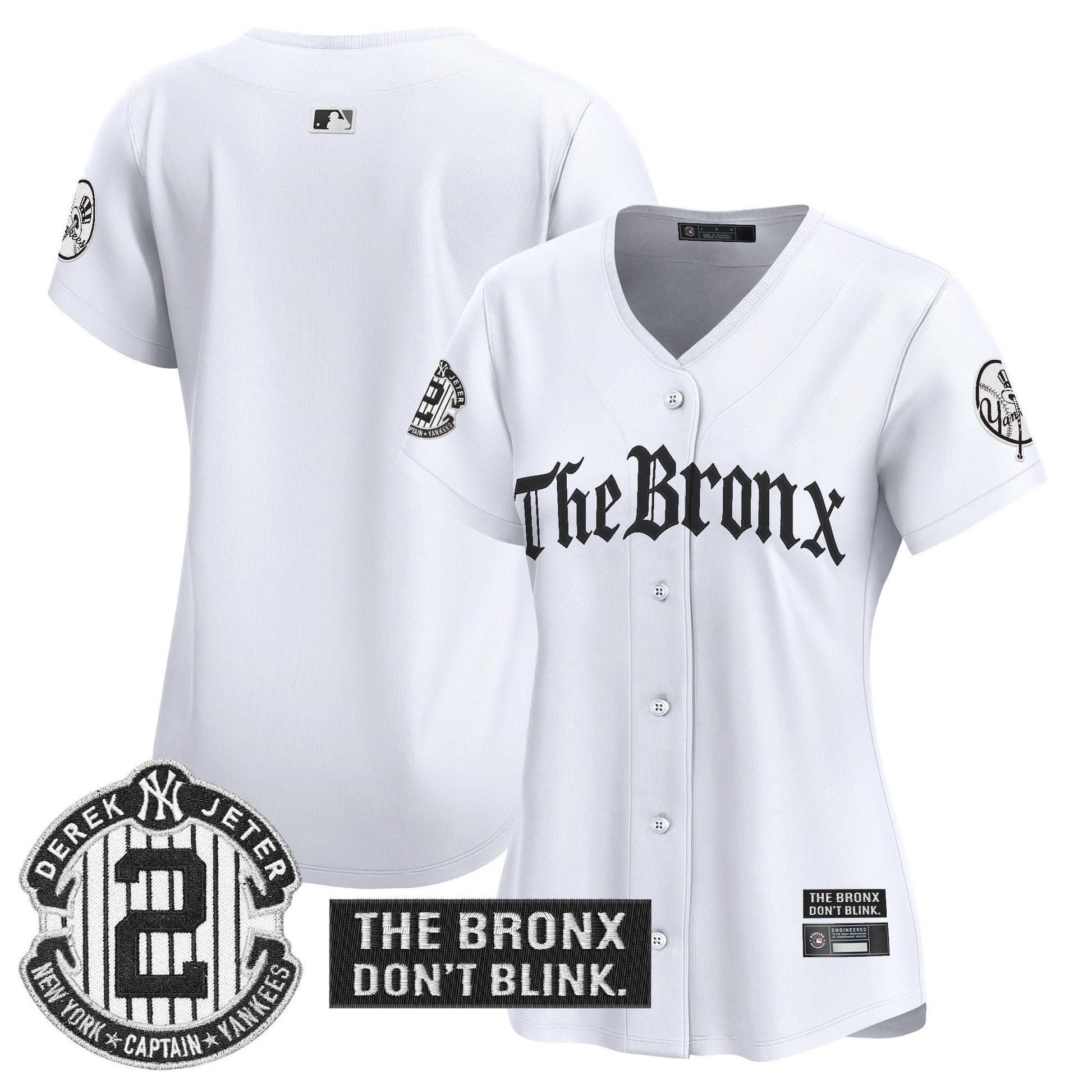 Women's Yankees 'The Bronx - Gothic Ink Drop Edition' Vapor Premier Limited Jersey - All Stitched