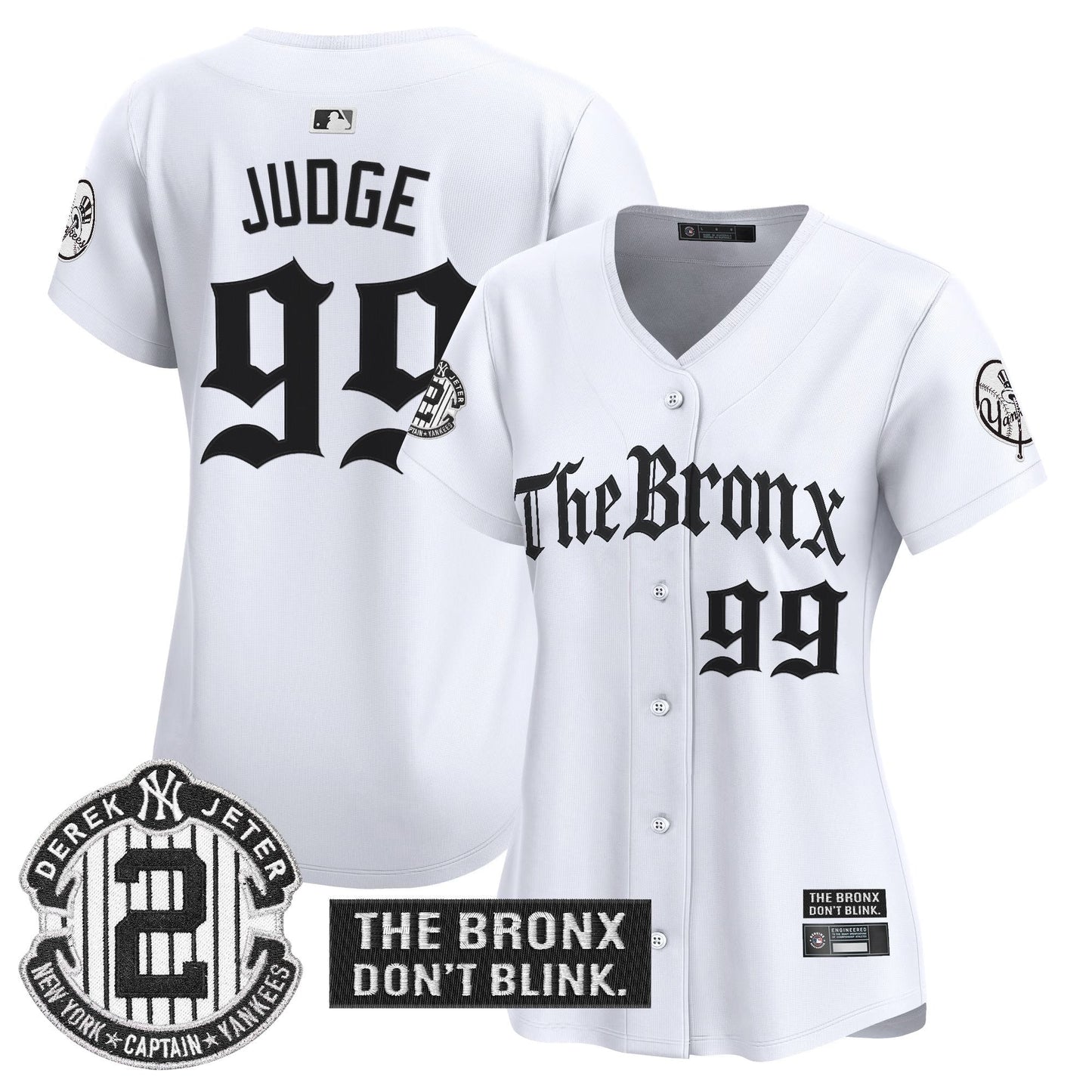 Women's Yankees 'The Bronx - Gothic Ink Drop Edition' Vapor Premier Limited Jersey - All Stitched