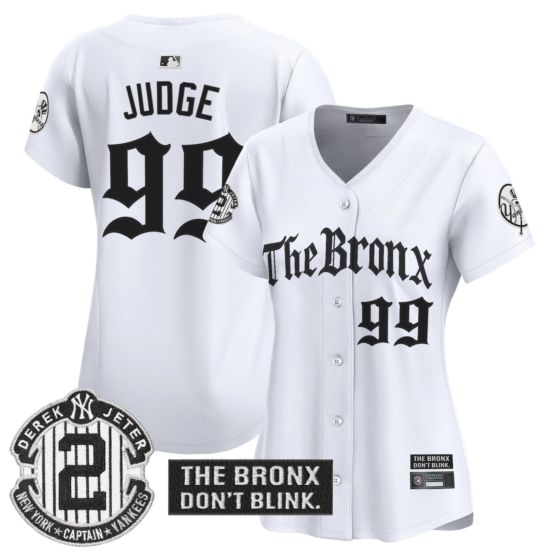 Women's Yankees 'The Bronx - Gothic Ink Drop Edition' Vapor Premier Limited Jersey - All Stitched