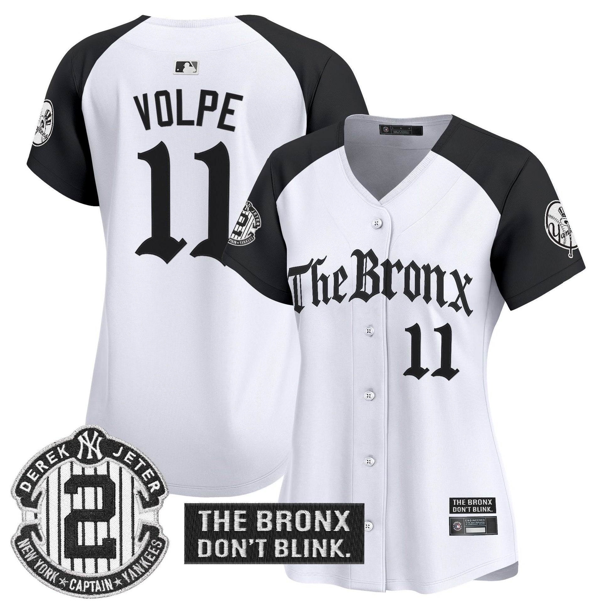 Women's Yankees 'The Bronx - Gothic Ink Drop Edition' Vapor Premier Limited Jersey - All Stitched