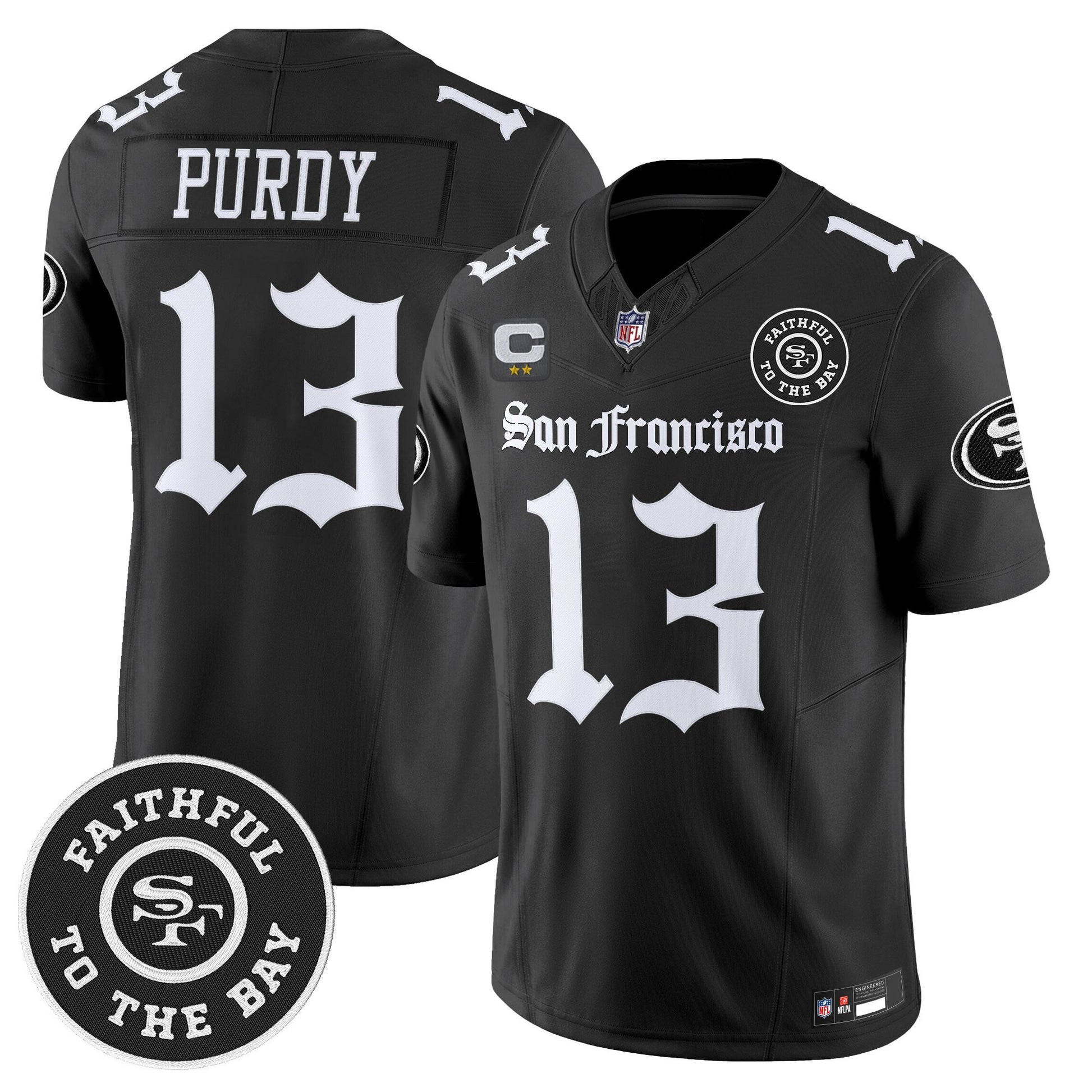Men's San Francisco 49ers 'Gothic Edition' Vapor Limited Jersey - All Stitched