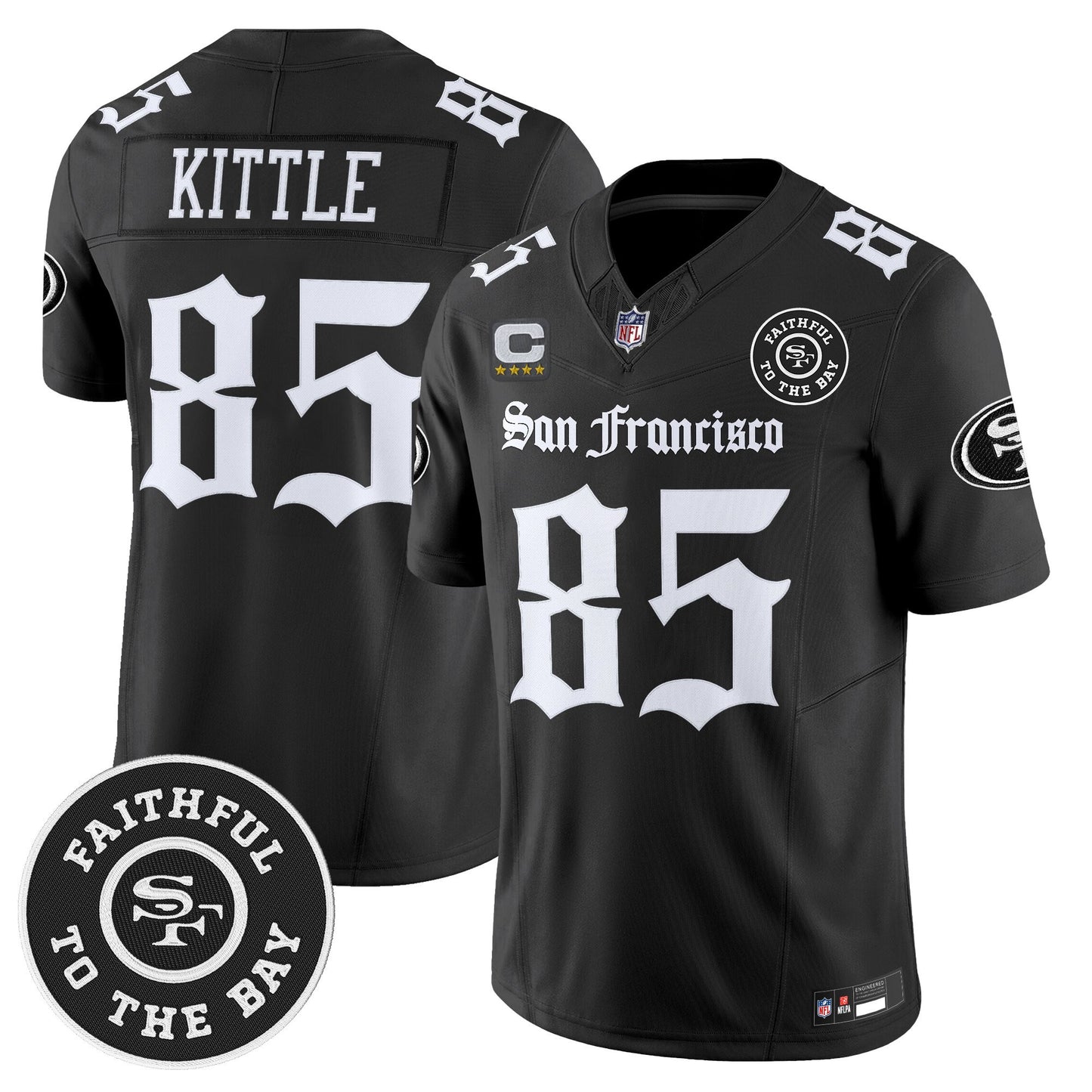 Men's San Francisco 49ers 'Gothic Edition' Vapor Limited Jersey - All Stitched