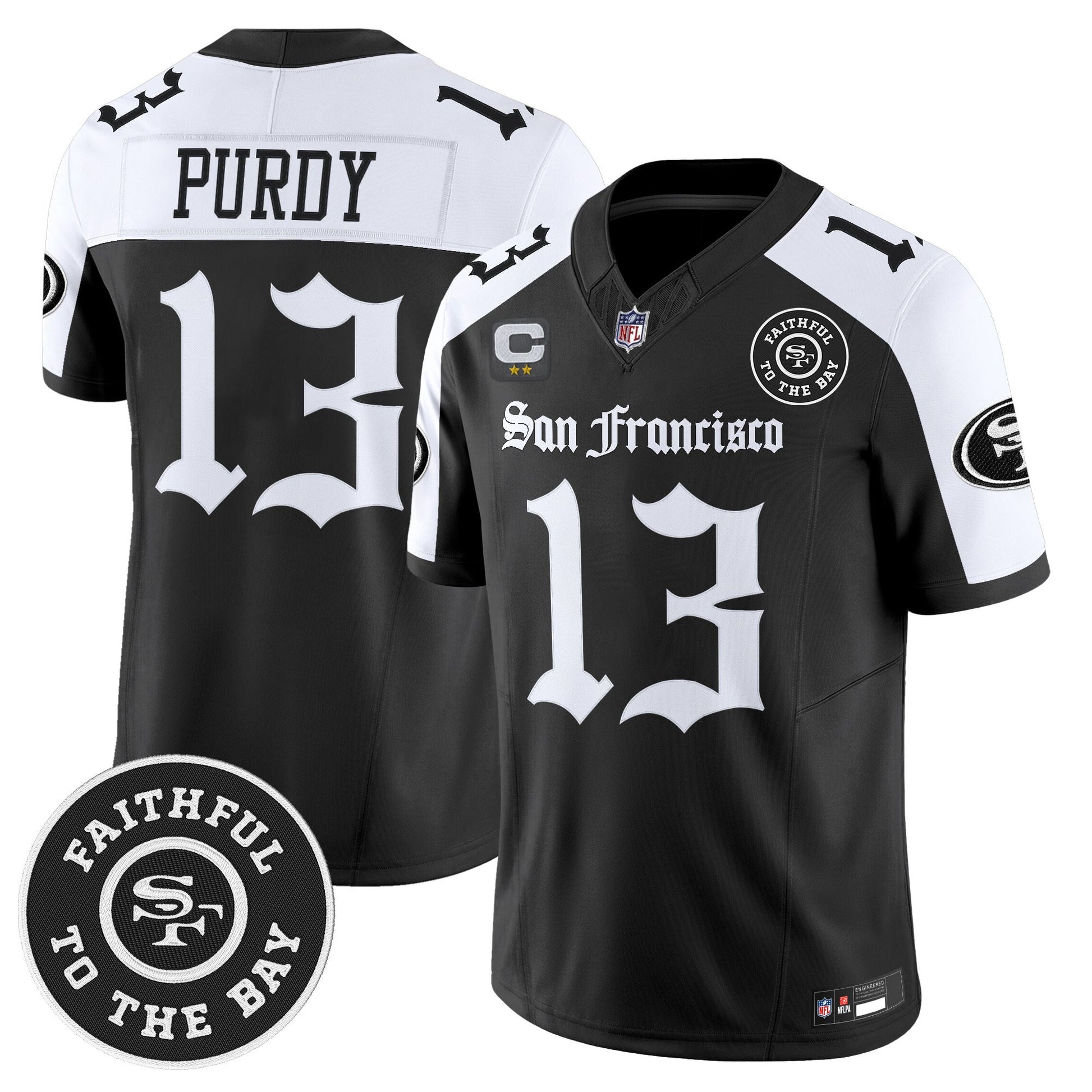 Men's San Francisco 49ers 'Gothic Edition' Vapor Limited Jersey - All Stitched