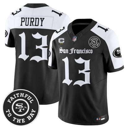 Men's San Francisco 49ers 'Gothic Edition' Vapor Limited Jersey - All Stitched