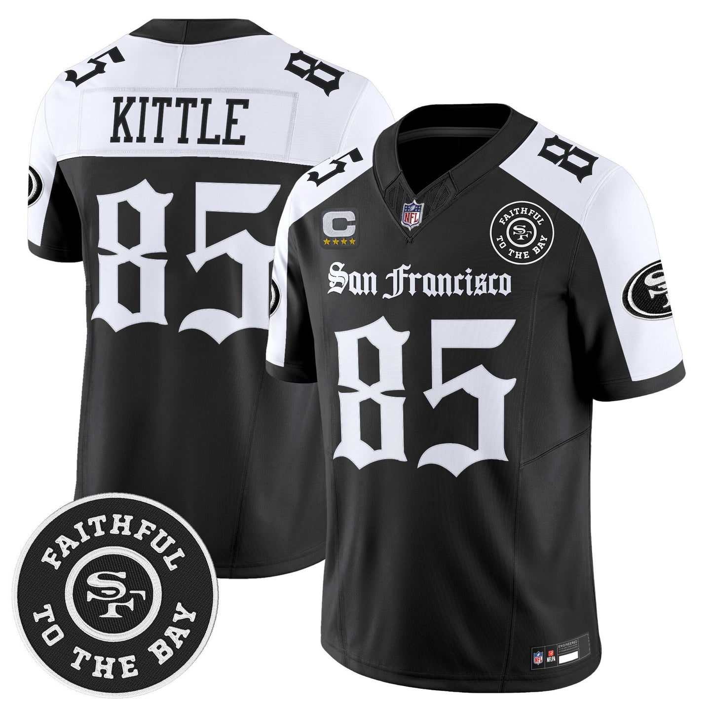 Men's San Francisco 49ers 'Gothic Edition' Vapor Limited Jersey - All Stitched
