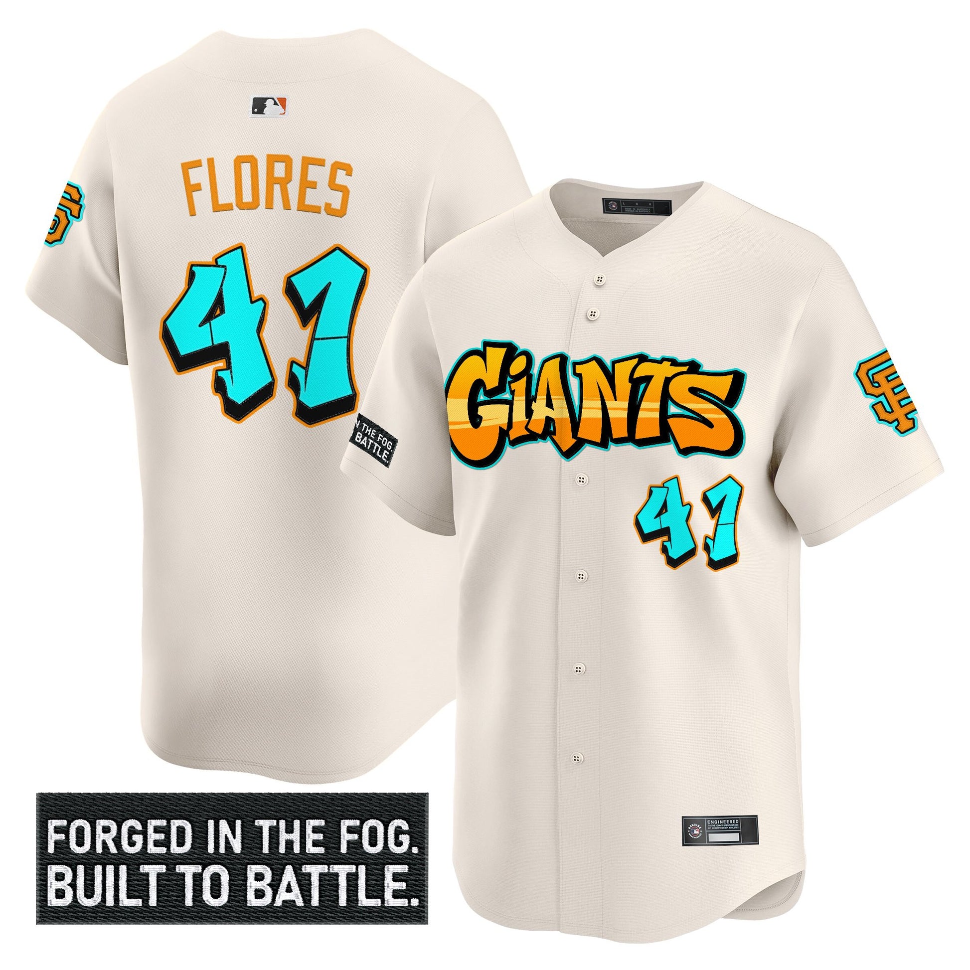Men's San Francisco Giants 'Graffiti Fog City Drop' Vapor Premier Limited Jersey - All Stitched