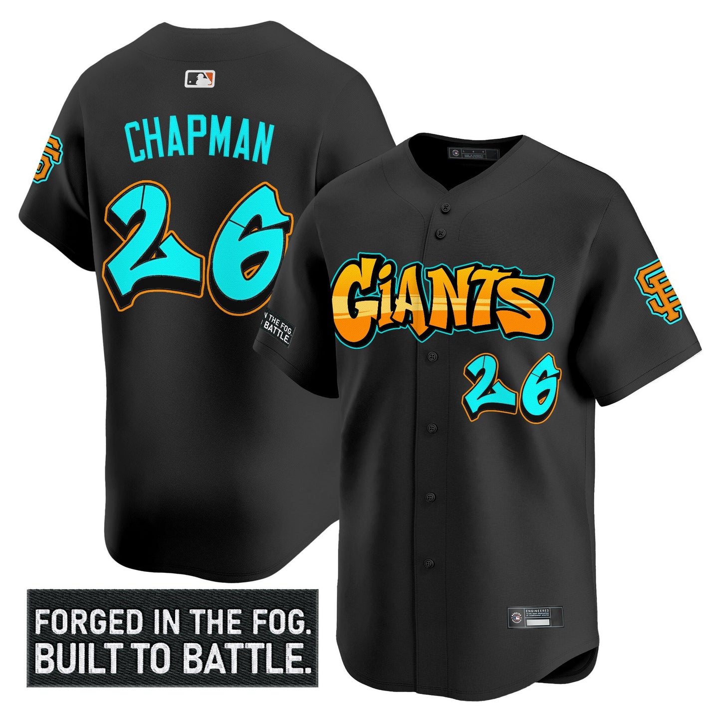 Men's San Francisco Giants 'Graffiti Fog City Drop' Vapor Premier Limited Jersey - All Stitched