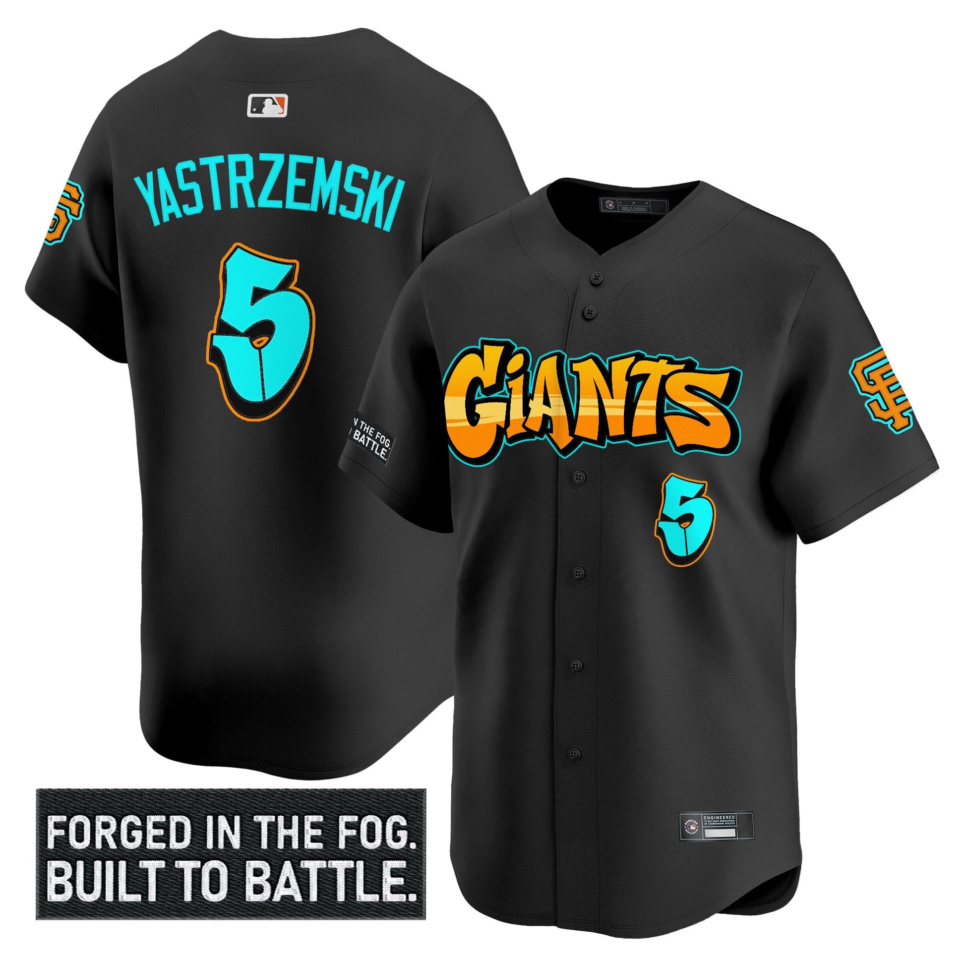 Men's San Francisco Giants 'Graffiti Fog City Drop' Vapor Premier Limited Jersey - All Stitched