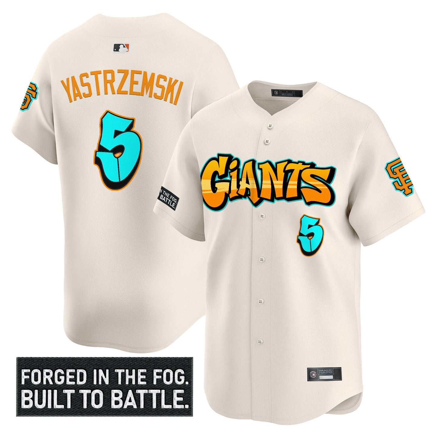 Men's San Francisco Giants 'Graffiti Fog City Drop' Vapor Premier Limited Jersey - All Stitched