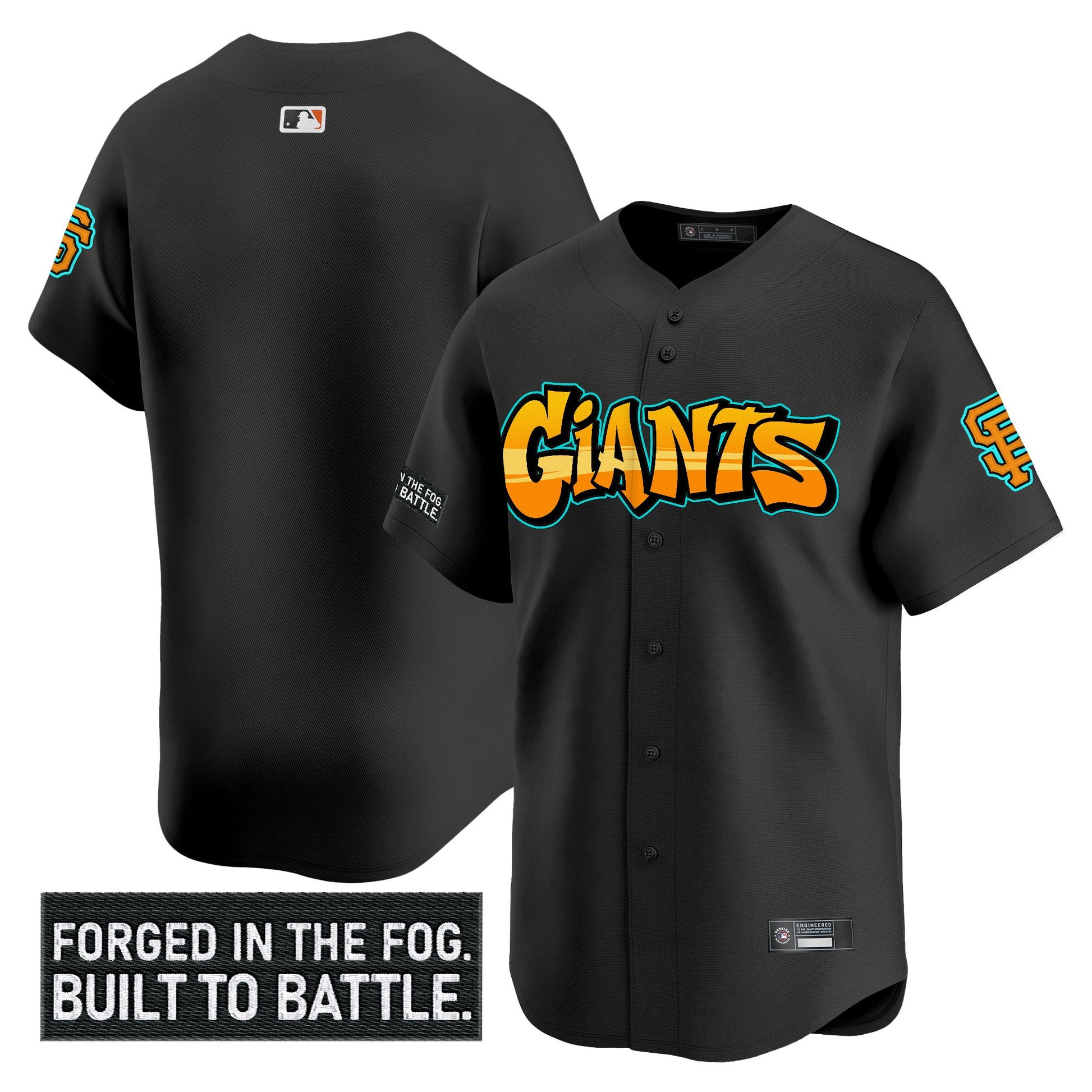Men's San Francisco Giants 'Graffiti Fog City Drop' Vapor Premier Limited Jersey - All Stitched