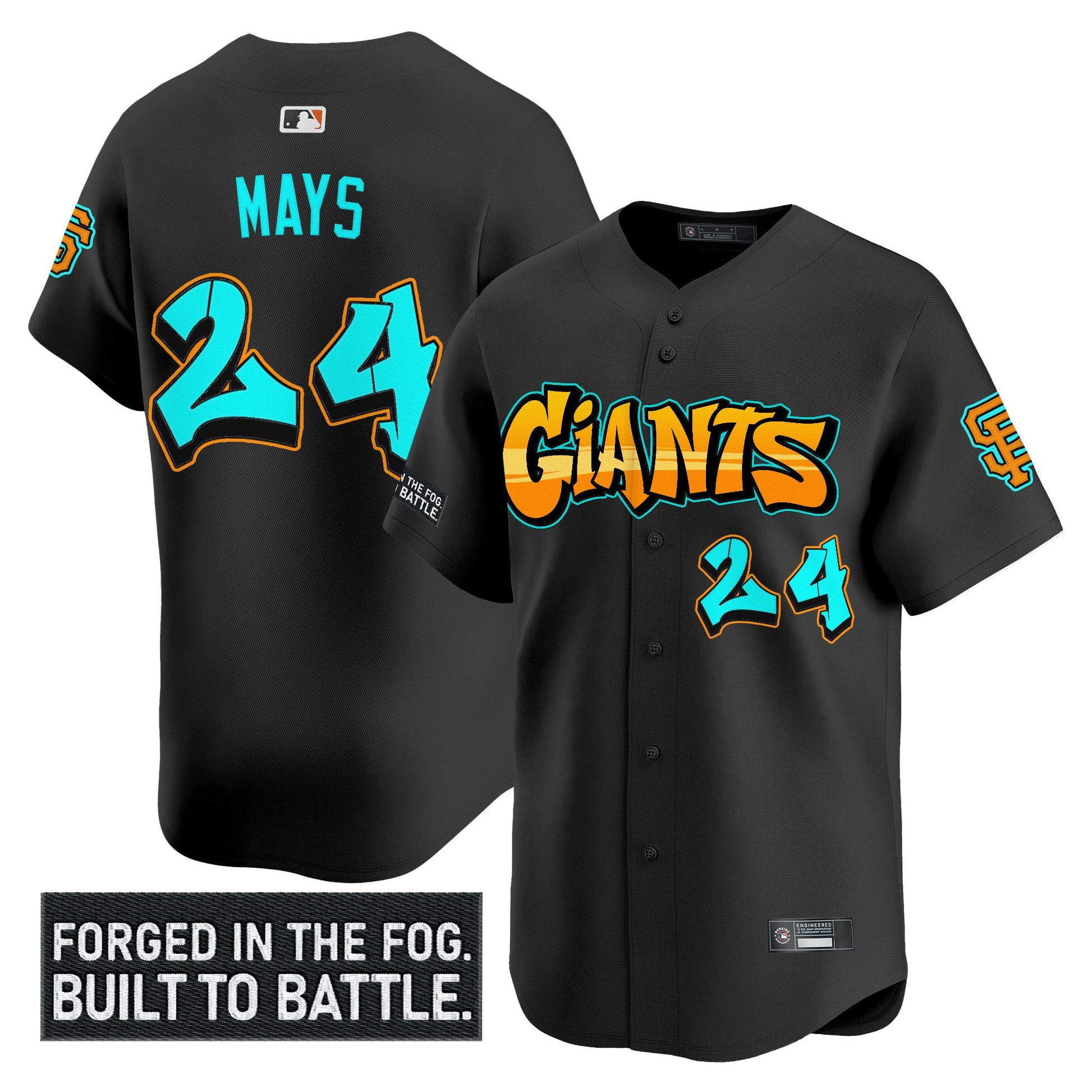 Men's San Francisco Giants 'Graffiti Fog City Drop' Vapor Premier Limited Jersey - All Stitched