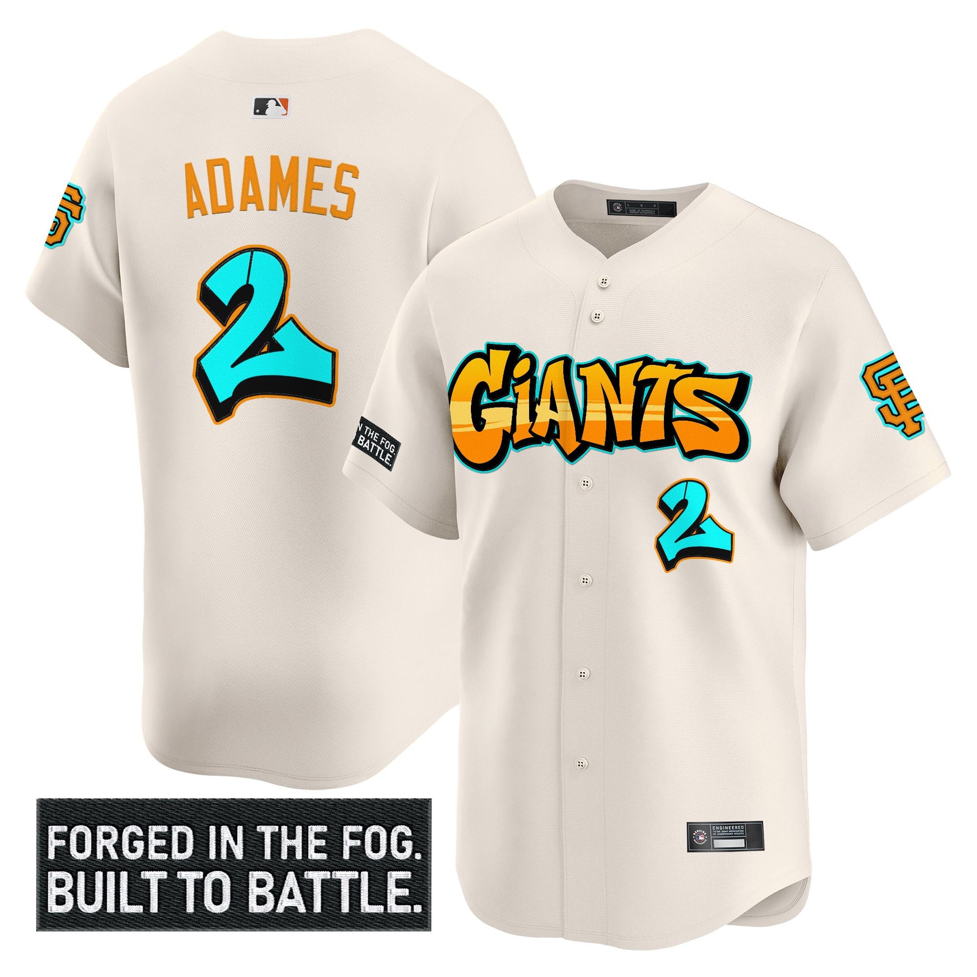 Men's San Francisco Giants 'Graffiti Fog City Drop' Vapor Premier Limited Jersey - All Stitched