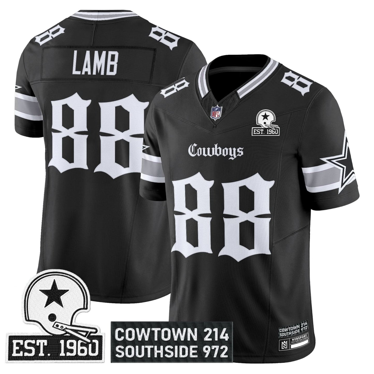 Men's Dallas Cowboys 'Gothic Lone Star Edition' Vapor Limited Jersey - All Stitched