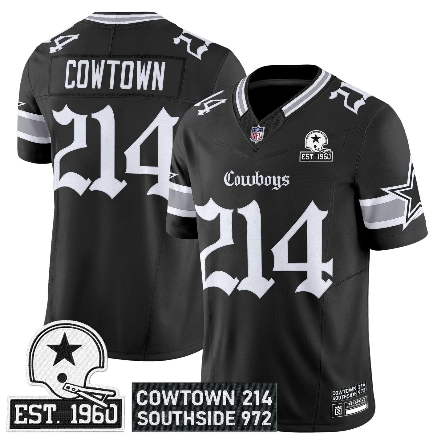 Men's Dallas Cowboys 'Gothic Lone Star Edition' Vapor Limited Jersey - All Stitched