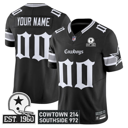 Dallas Cowboys 'Gothic Lone Star Edition' Vapor Limited Custom Jersey - All Stitched