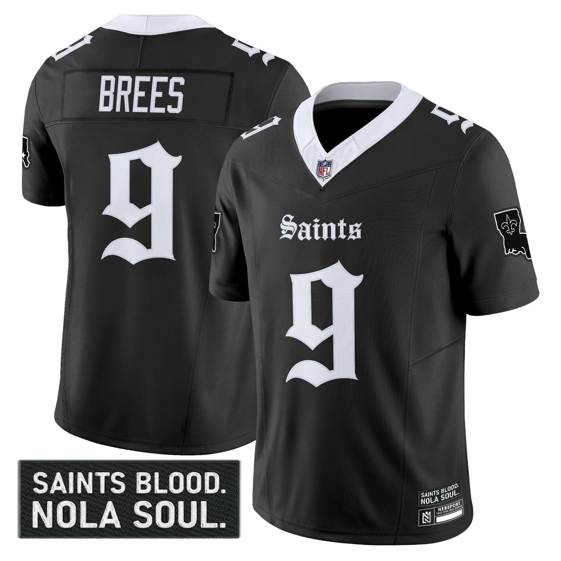 Men's New Orleans Saints 'Gothic Vieux Carré Edition' Vapor Jersey - All Stitched