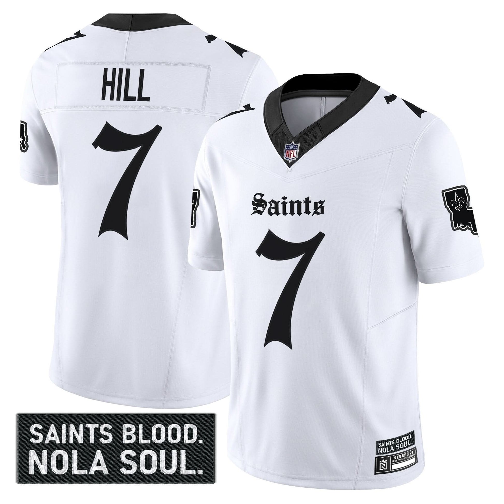 Men's New Orleans Saints 'Gothic Vieux Carré Edition' Vapor Jersey - All Stitched