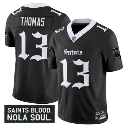 Men's New Orleans Saints 'Gothic Vieux Carré Edition' Vapor Jersey - All Stitched