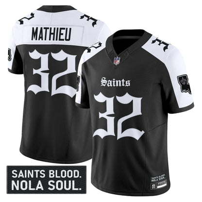 Men's New Orleans Saints 'Gothic Vieux Carré Edition' Vapor Jersey - All Stitched