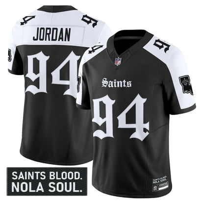 Men's New Orleans Saints 'Gothic Vieux Carré Edition' Vapor Jersey - All Stitched