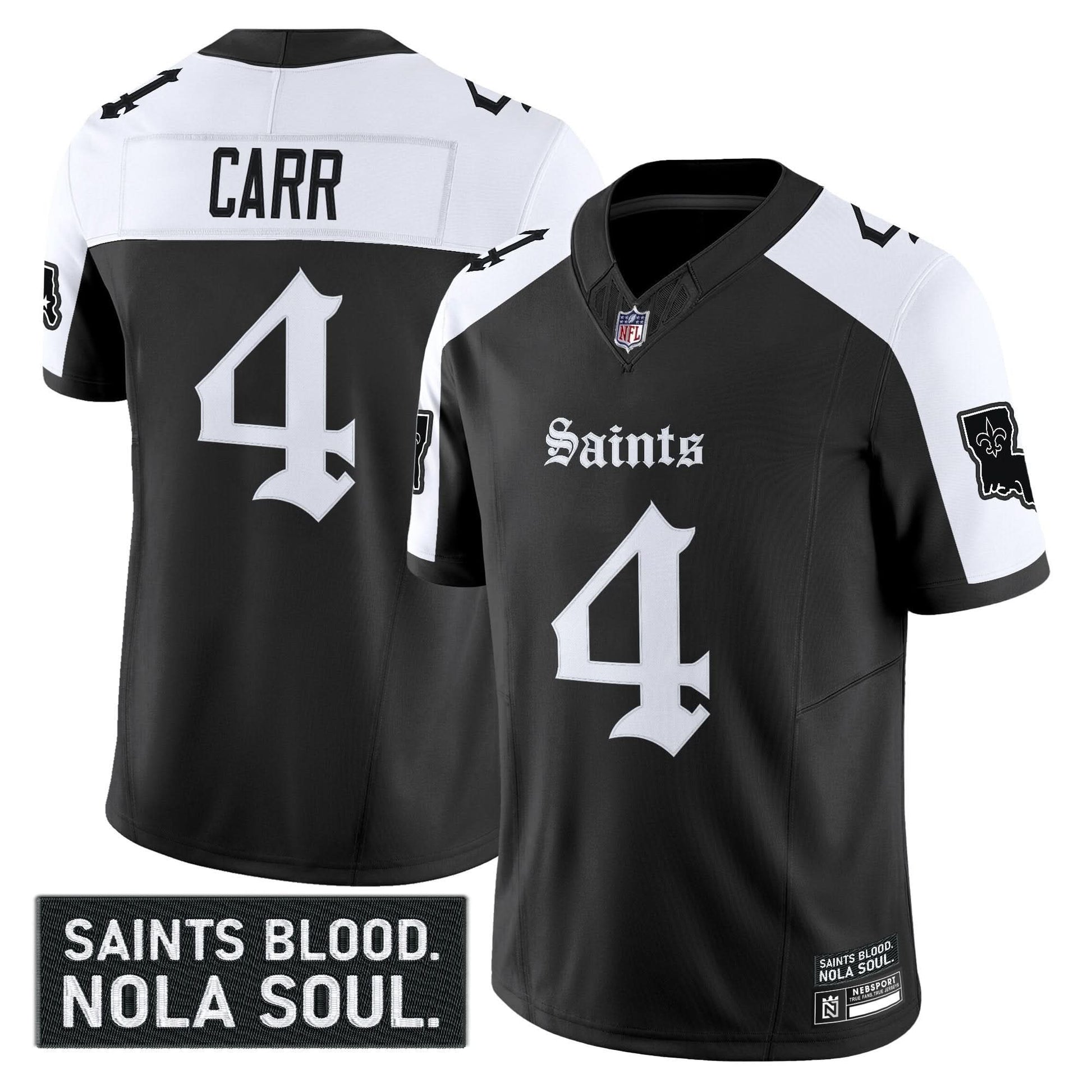 Men's New Orleans Saints 'Gothic Vieux Carré Edition' Vapor Jersey - All Stitched