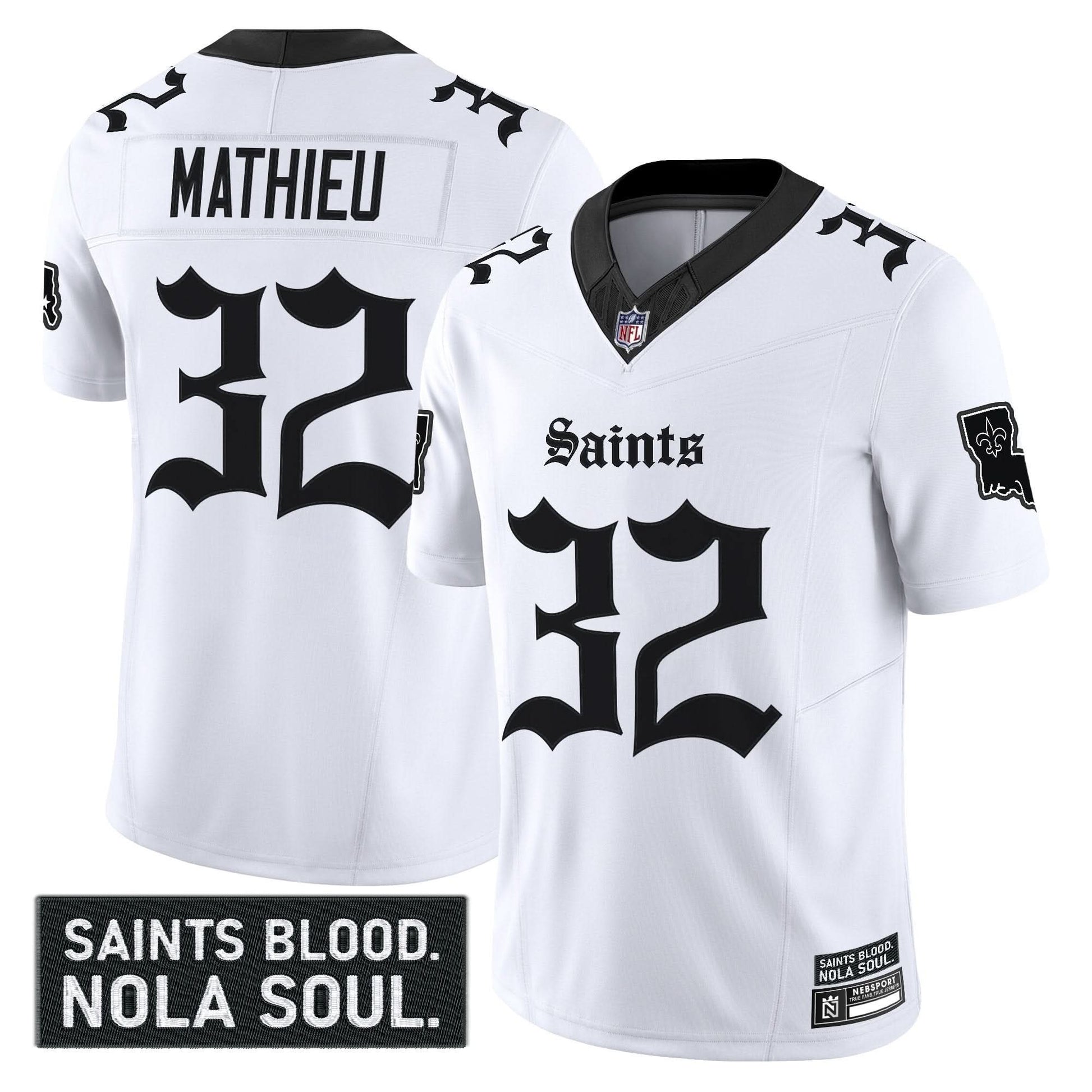 Men's New Orleans Saints 'Gothic Vieux Carré Edition' Vapor Jersey - All Stitched