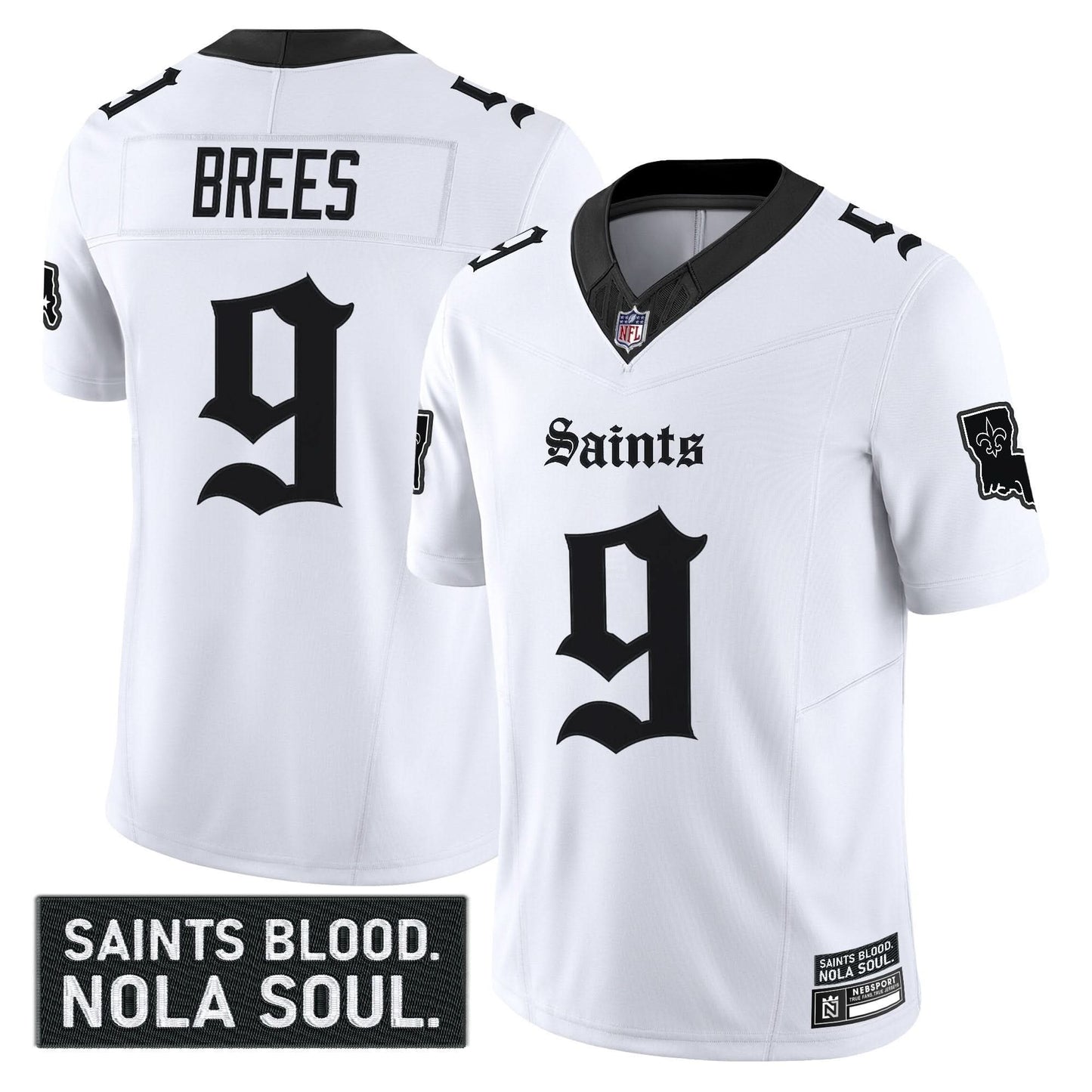 Men's New Orleans Saints 'Gothic Vieux Carré Edition' Vapor Jersey - All Stitched