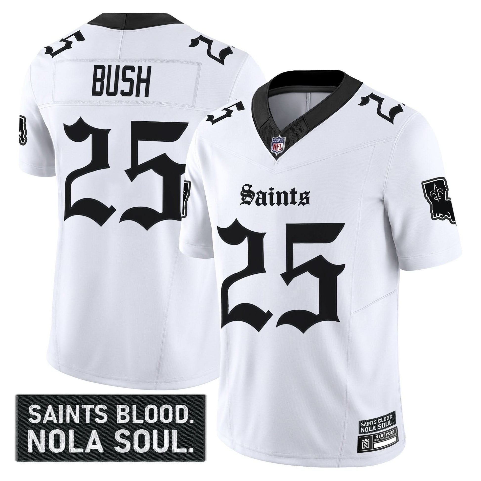 Men's New Orleans Saints 'Gothic Vieux Carré Edition' Vapor Jersey - All Stitched