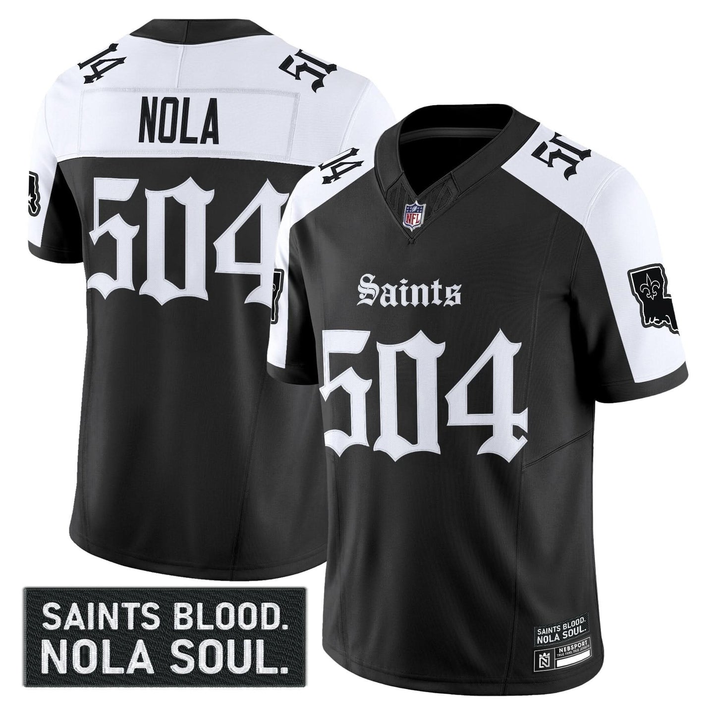Men's New Orleans Saints 'Gothic Vieux Carré Edition' Vapor Jersey - All Stitched