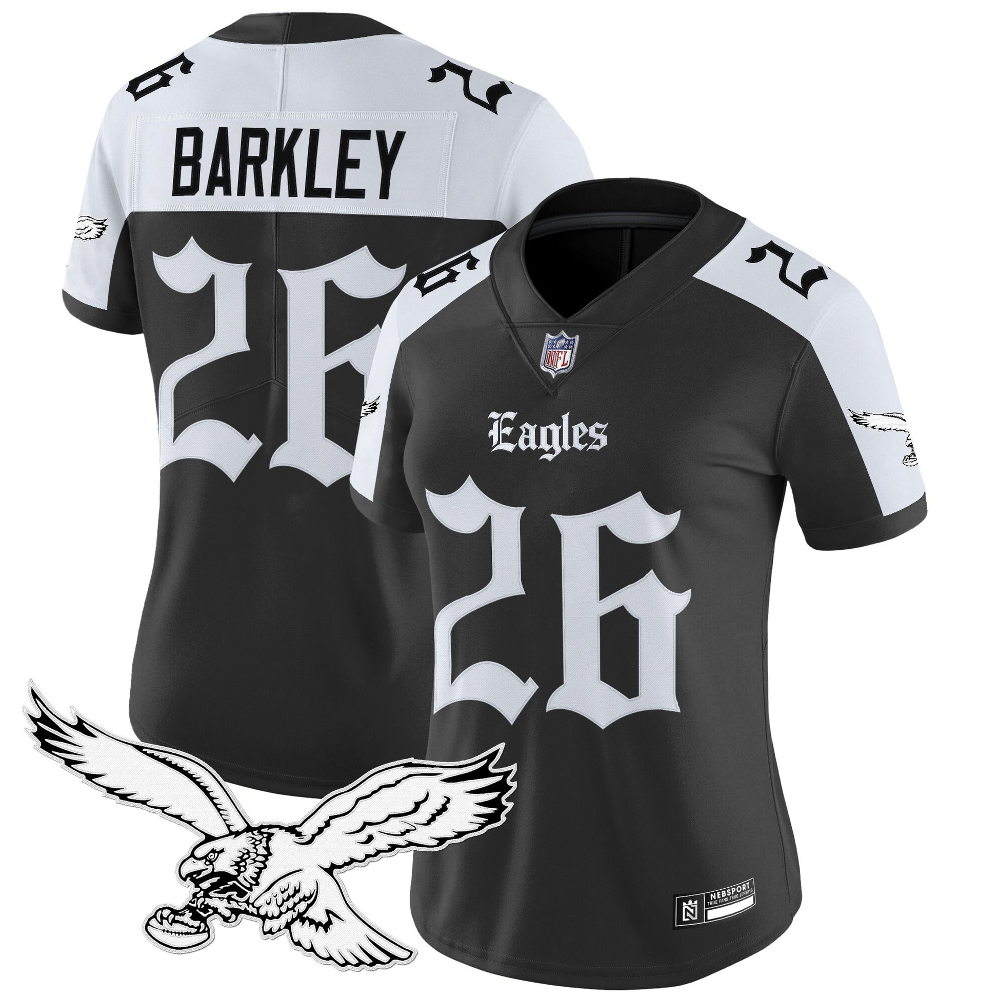 Women's Philadelphia Eagles 'Gothic Philly Edition' Vapor Limited Jersey - All Stitched