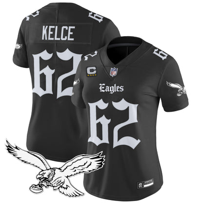 Women's Philadelphia Eagles 'Gothic Philly Edition' Vapor Limited Jersey - All Stitched