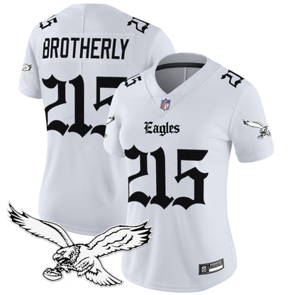 Women's Philadelphia Eagles 'Gothic Philly Edition' Vapor Limited Jersey - All Stitched